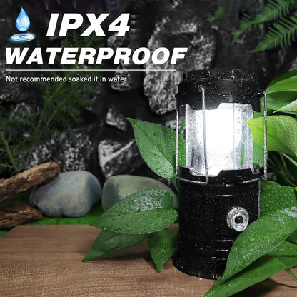 ⛺️50% OFF NOW! Solar Camping Lantern‑ Rechargeable Collapsible LED Lamp, IPX4 Waterproof Light with Magnetic Base & Foldable Hanging Hook for Outdoor Emergency