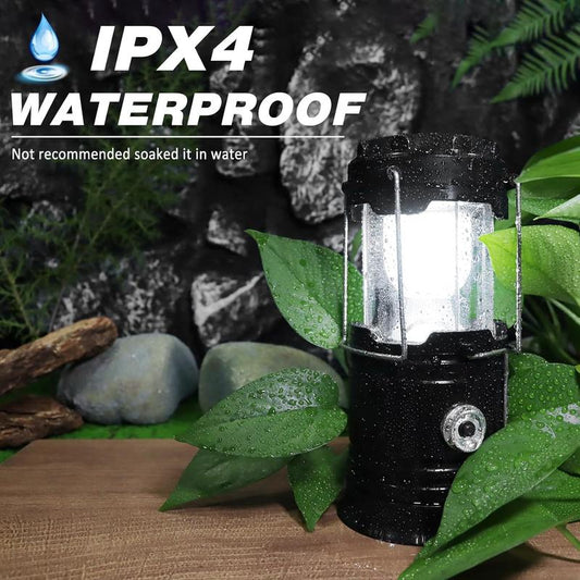 ⛺️50% OFF NOW! Solar Camping Lantern‑ Rechargeable Collapsible LED Lamp, IPX4 Waterproof Light with Magnetic Base & Foldable Hanging Hook for Outdoor Emergency