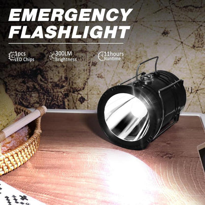 ⛺️50% OFF NOW! Solar Camping Lantern‑ Rechargeable Collapsible LED Lamp, IPX4 Waterproof Light with Magnetic Base & Foldable Hanging Hook for Outdoor Emergency