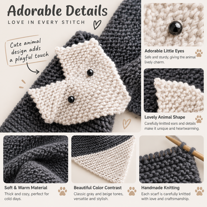 Fox Scarf Knitting Pattern